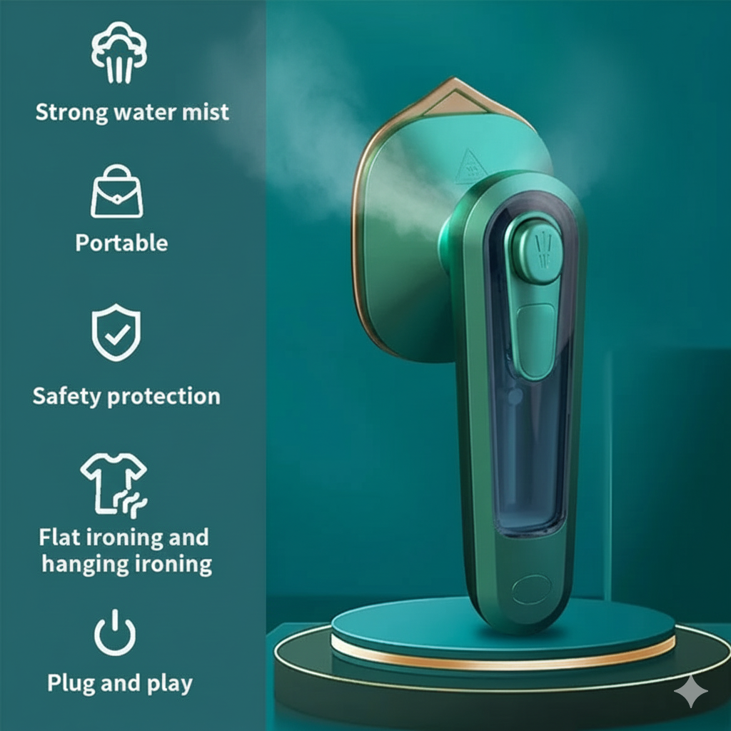 Portable Handheld Steam Iron | Mini Garment Steamer